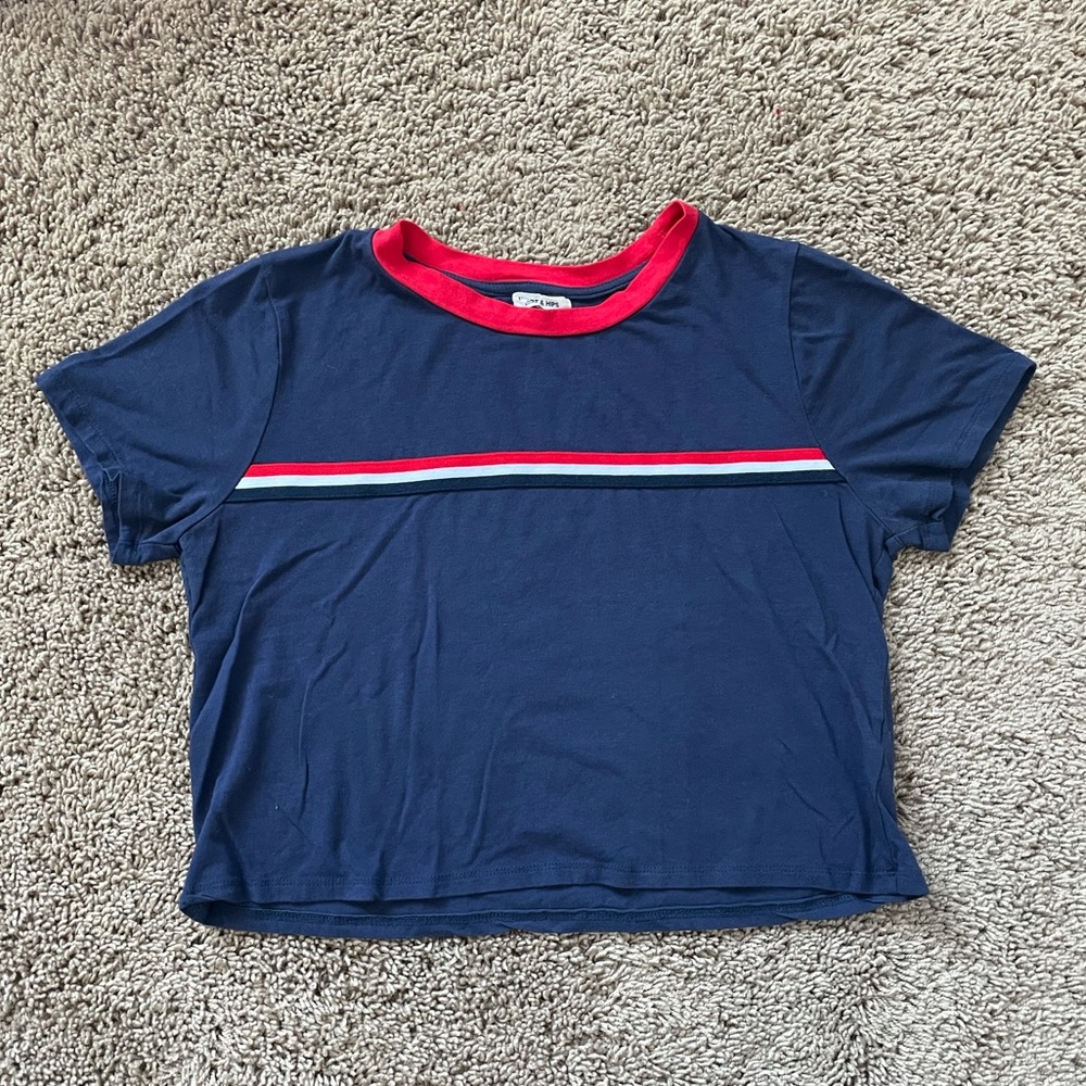 HEART & HIPS Blue Top